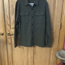 Apt. 9 Olive Button Up Jacket Shirt