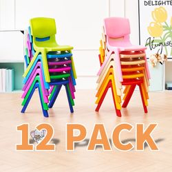  Stackable School Chairs, Colorful Kids Plastic Chair for Toddlers