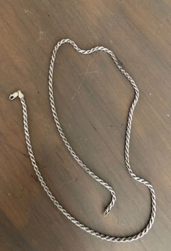 Italy 925 Silver rope. 29”