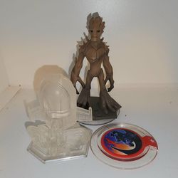 Disney Infinity 2.0 Groot character figure from the Marvel Guardians of the Galaxy set. plus 2 more