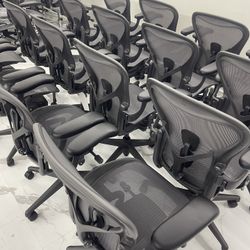 🔥BRAND NEW HERMAN MILLER REMASTERED AERON CHAIRS SIZE B FULLY LOADED WITH POSTURE-FIT SL!🔥