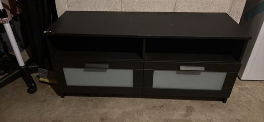 Black TV Stand with 2 Drawers