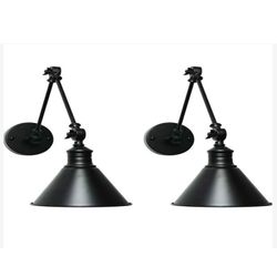 SEDA Frosted Black Modern Industrial Swing Arm Wall Lights Vintage Wall Mount Light Sconces for Bedroom Headboard Living Room Bathroom Porch Garage Ho