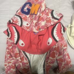 Pink Bape Hoodie Medium 