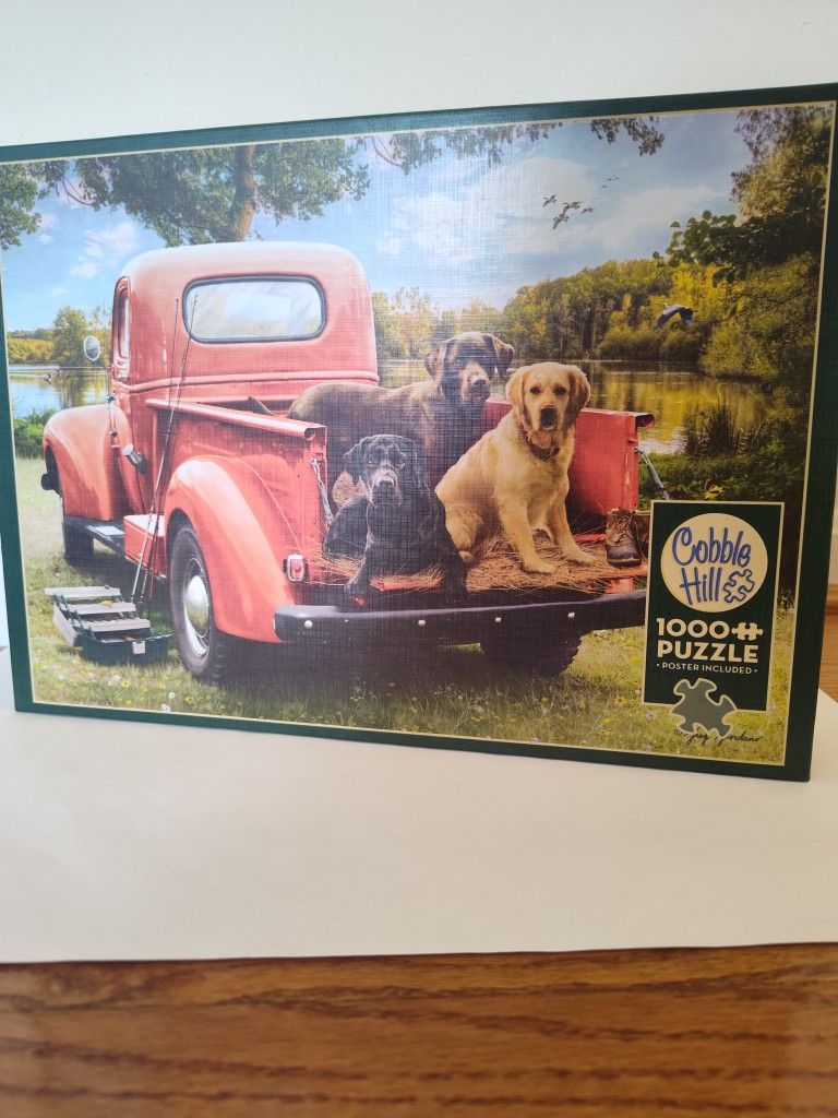 Cobble Hill Jigsaw Puzzle "Fishing With Friends"