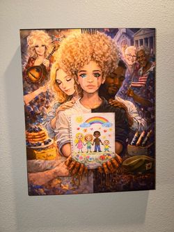 Emotional Inspirational Art Canvas – Unity, Hope & Healing ❤️🎨