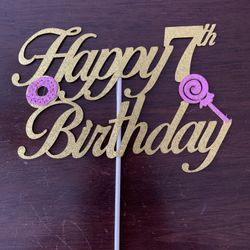 7th Birthday Cake Topper