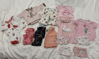 Baby Girl Pajama 2 Piece Sets 6-12 Months 