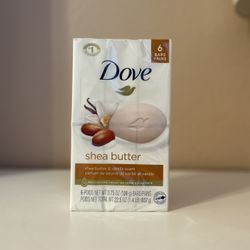 Dove Beauty Purely Pampering She’s Butter With Warm Vanilla Beauty Bar Soap - 6 Pack, 3.75 Oz Each 