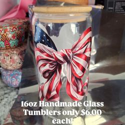 Handmade Glass Tumblers Only $4.00 Each