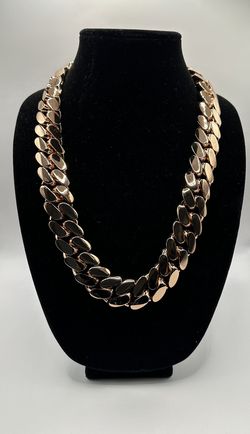 14k Rose Gold Plated 24mm 26” 790+ Gram Handmade Miami Cuban Link 