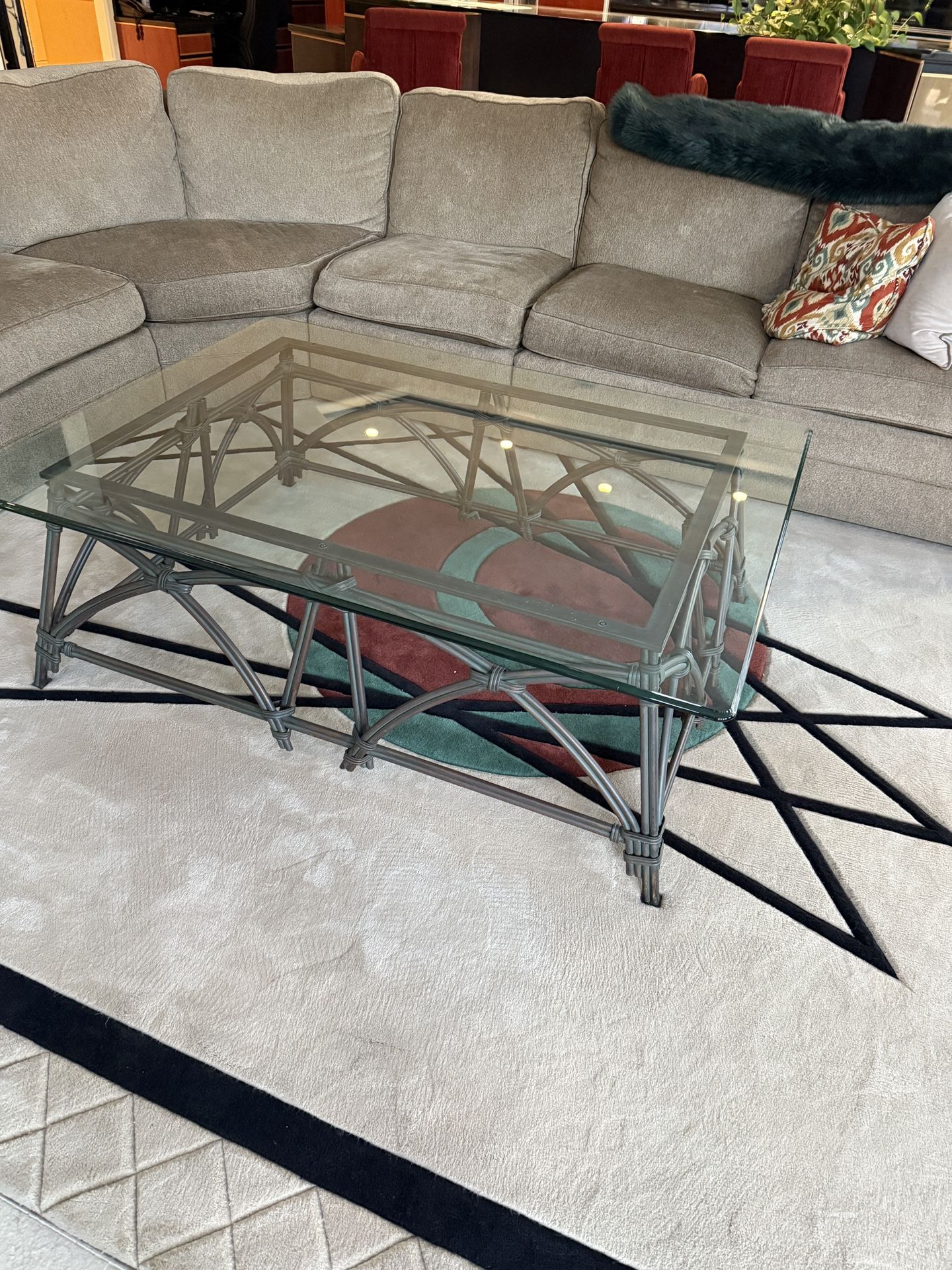 Coffee table clear glass