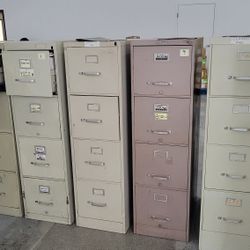 Metal filing cabinets