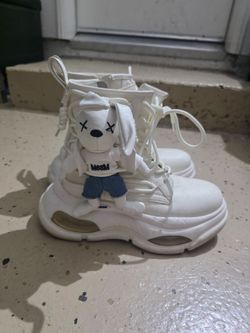 White Bunny Platform Boots 7.5-8