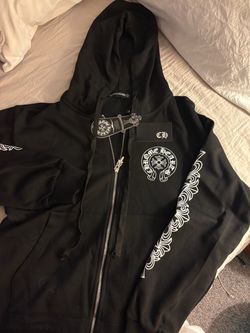 Chrome hearts zip up black floral design