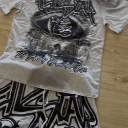 hellstar shirt and short