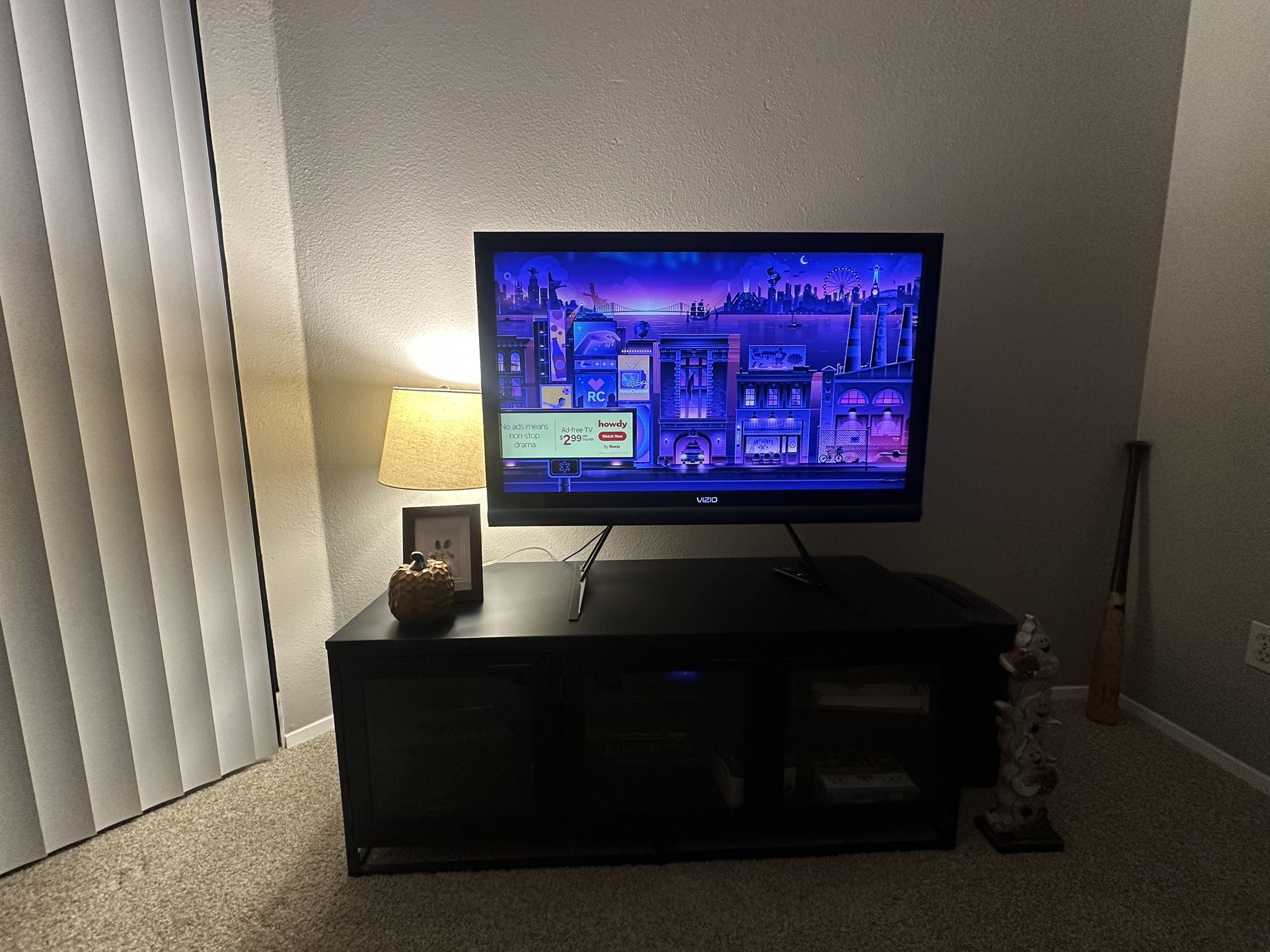 Black Metal Media Cabinet