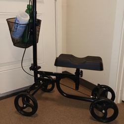 Turnable Knee Bike Walker By Body Mat Brand New With Exercise Black Beauty Extremely Nice And Professionally Built With Wire Basket