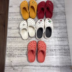 5 Crocs all women size 7 