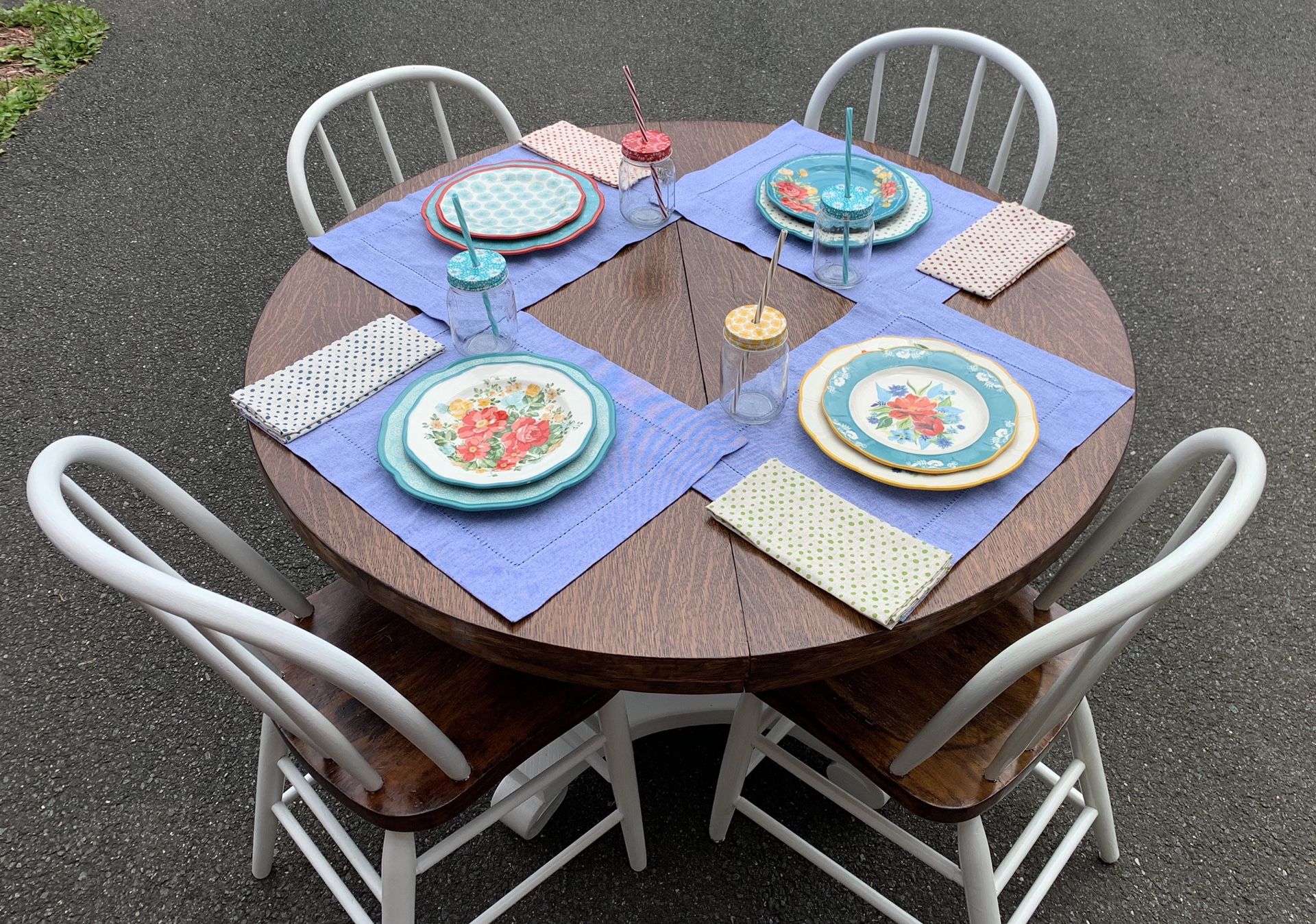 Fully Refurbished Kitchen Table with Chairs