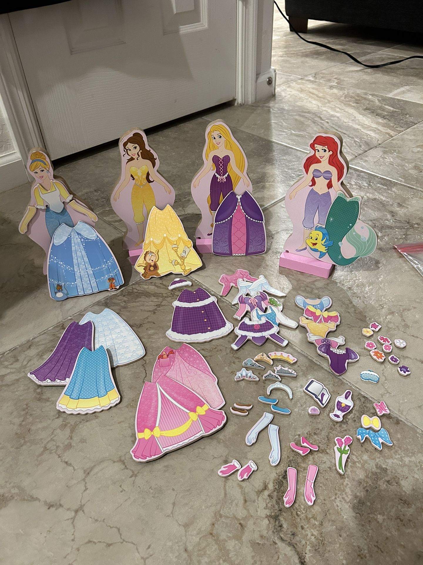Disney Princess Wooden “paper DOLLS”