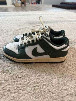 Nike Dunk Low White and Green Sneakers 10.5