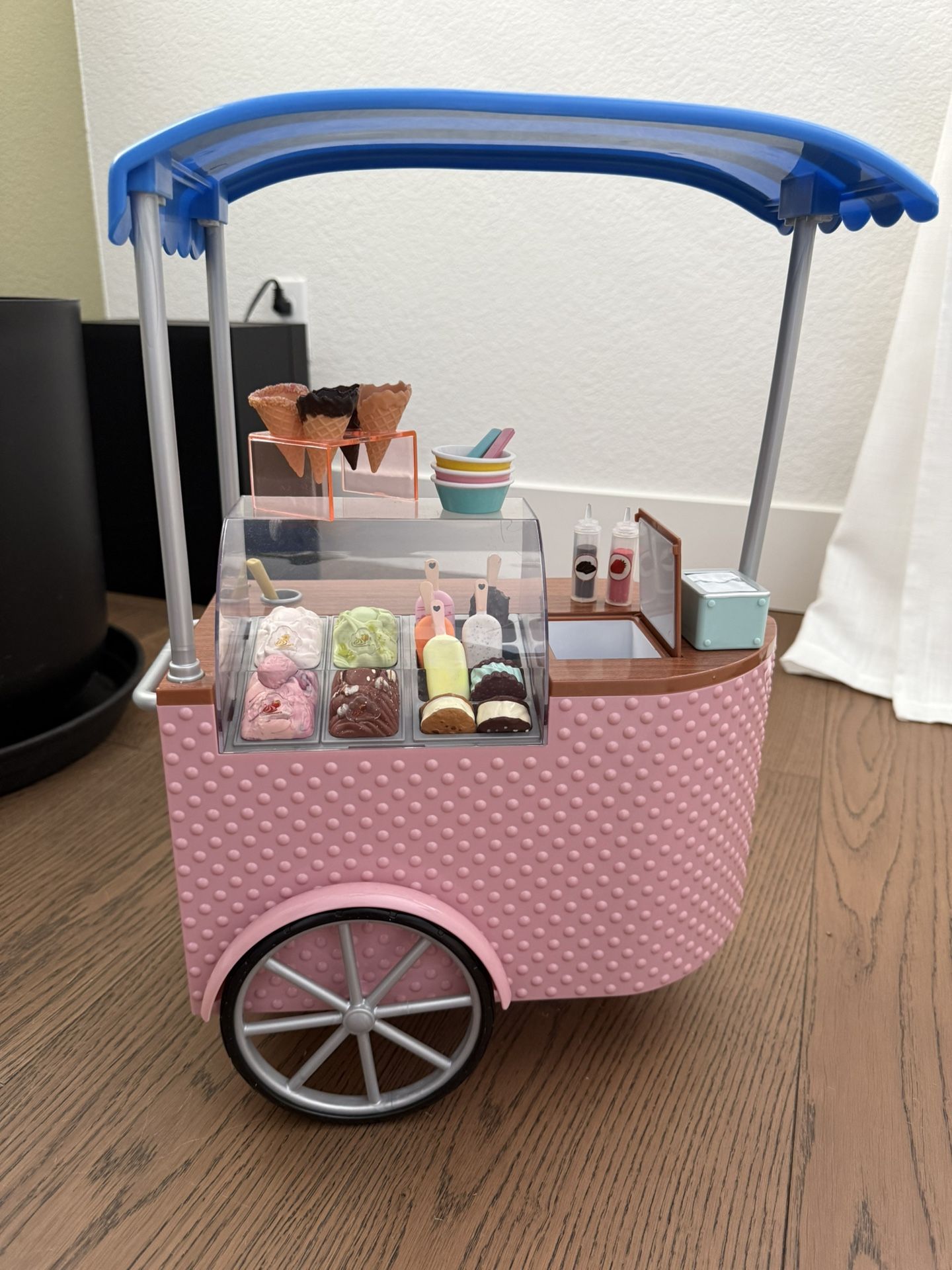 Our Generation Two Scoops Ice Cream Cart playset for 18-inch dolls