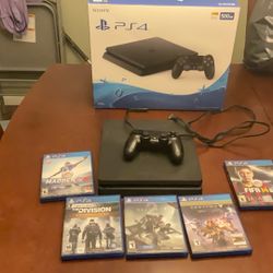 PLAYSTATION 4 1 Control 5 Games WITH ORIGINAL BOX 
