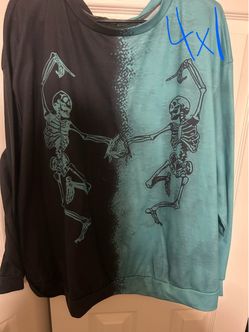 Dancing Skeletons Long Sleeve Top 4XL