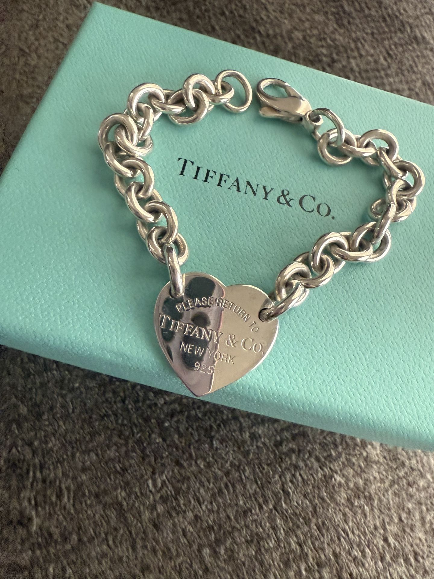 Authentic Tiffany & Co Return To Tiffany Heart Chain Bracelet