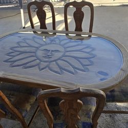 Dining Table Carved Wooden 