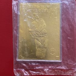 Babe Ruth 24K foil baseball card $10