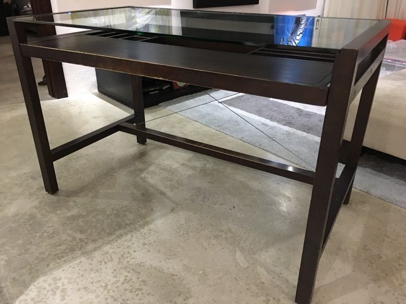 Crate and Barrel / CB2 Walker desk with glass top
