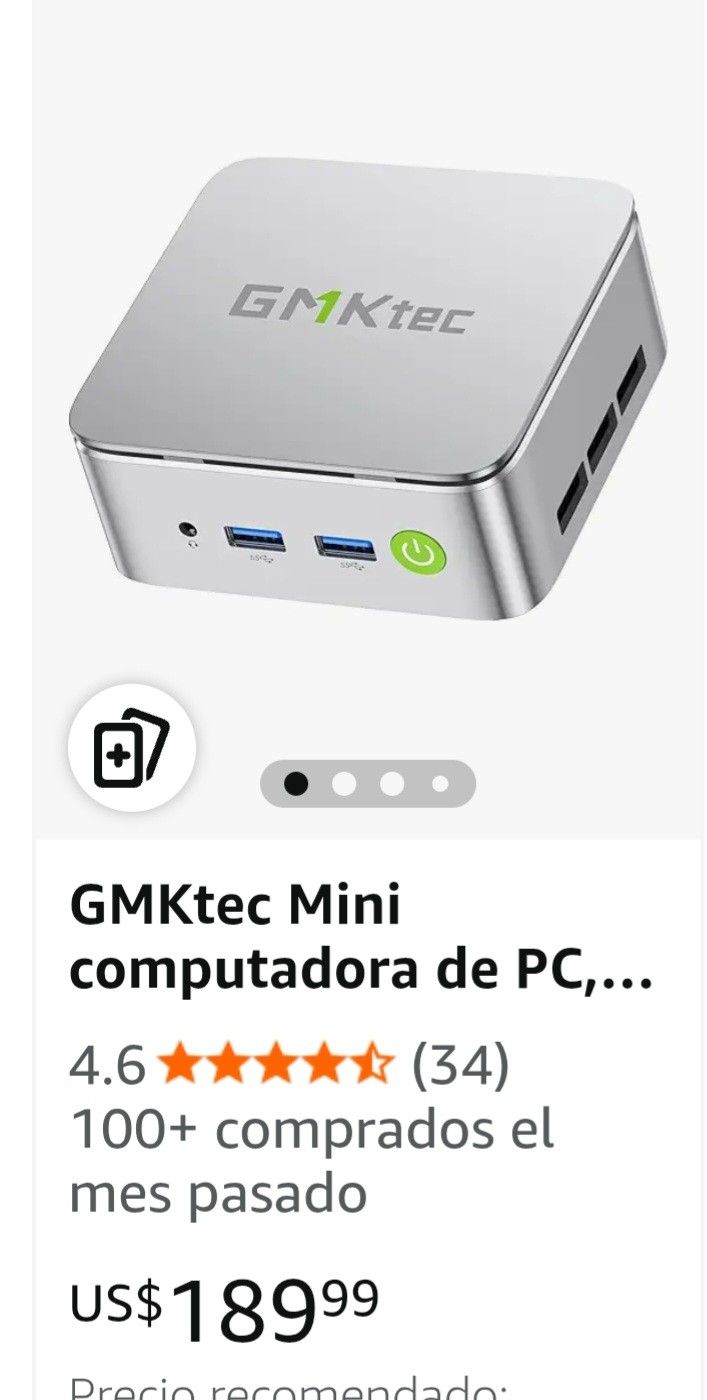 GMKtec Mini PC Computer, G10 Ryzen 5 3500U (Beats N150/N97), 16GB RAM 512GB SSD 2.5GbE NIC LAN Desktop Office Home Business HTPC Proxmox, Triple 4K Di