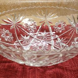 11 Inch Diameter Patterned Glass Bowl 