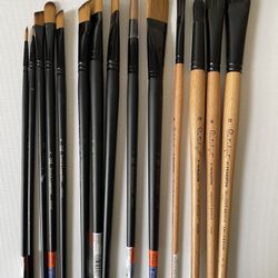 14 Royal & Langnickel And Princeton Paint Brushes 