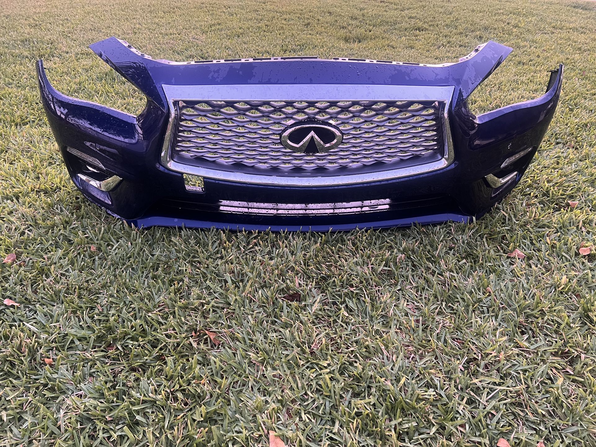 Infiniti Q50 Front Bumper Complete Blue