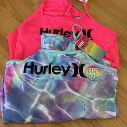 New With Tags Hurley Girls Swimsuits Size L 12/14
