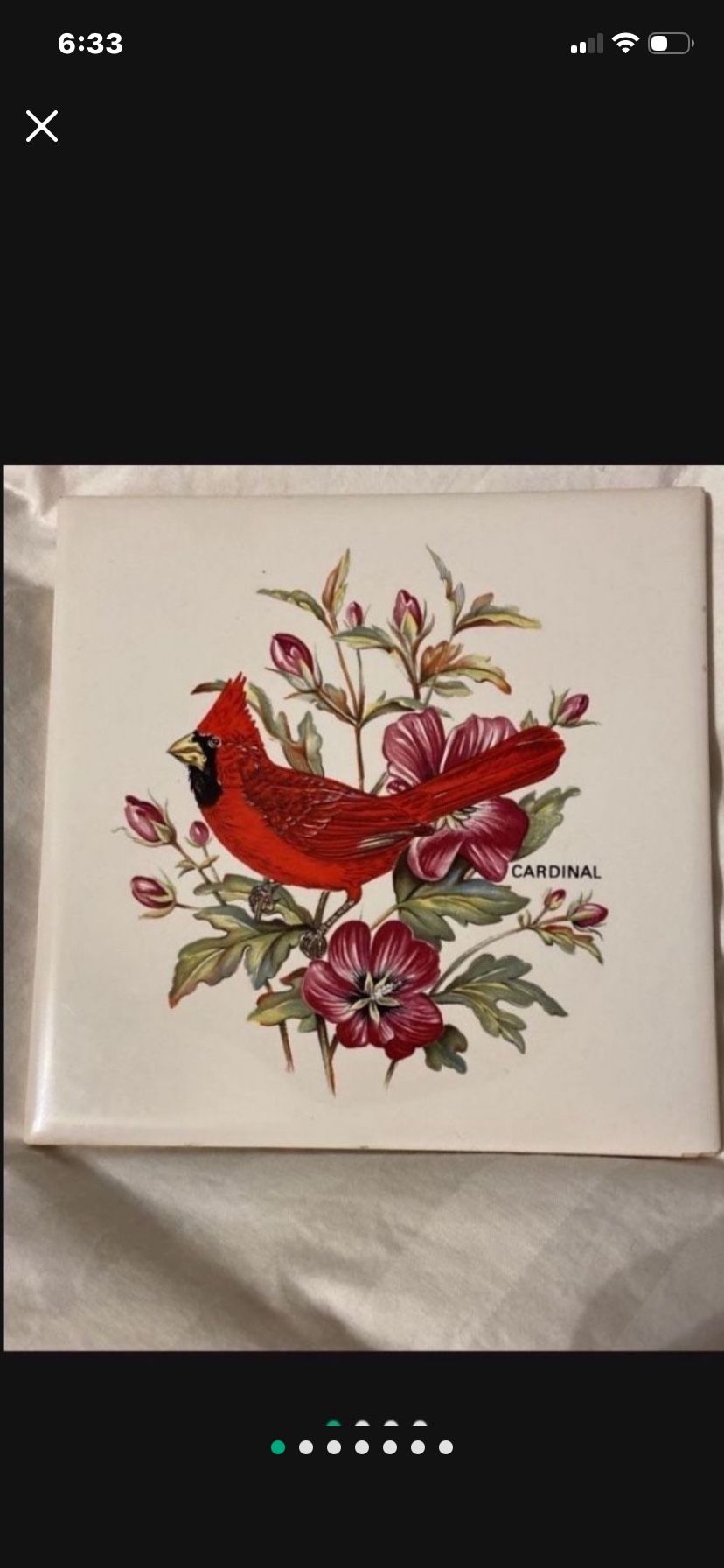 Hyalyn Ceramic Wall Trivets Tile Lot Of Cardinal, Bluebird, And Tanager