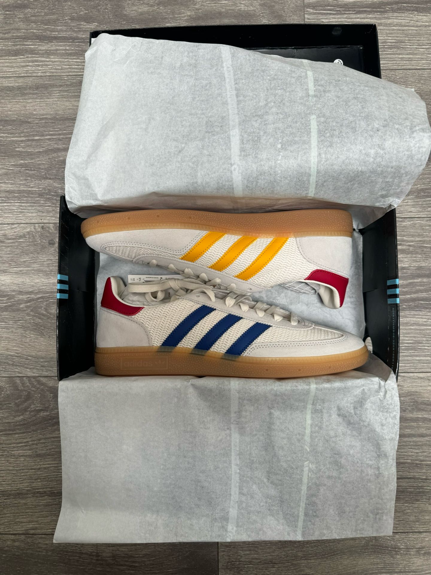 adidas Handball Spezial Kith & Messi White Collegiate Royal Sz 10 - IN HAND NOW