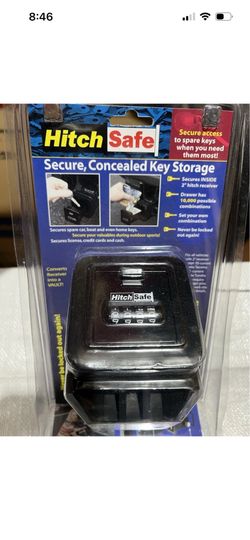HitchSafe HS7000 Hidden Trailer Hitch Key Vault 2" Receiver New Sealed