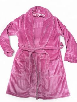 Y2K Vintage Juicy Couture Hot Pink Rhinestone Robe Women’s Pink Luxe Plush Lounge Wear Glam Emo Grunge - Size S/M         Tags: #emo #grunge #bandtee 