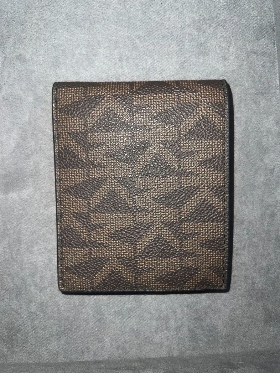 MK mens brown wallet