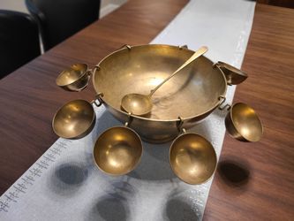 Brass vintage punch bowl