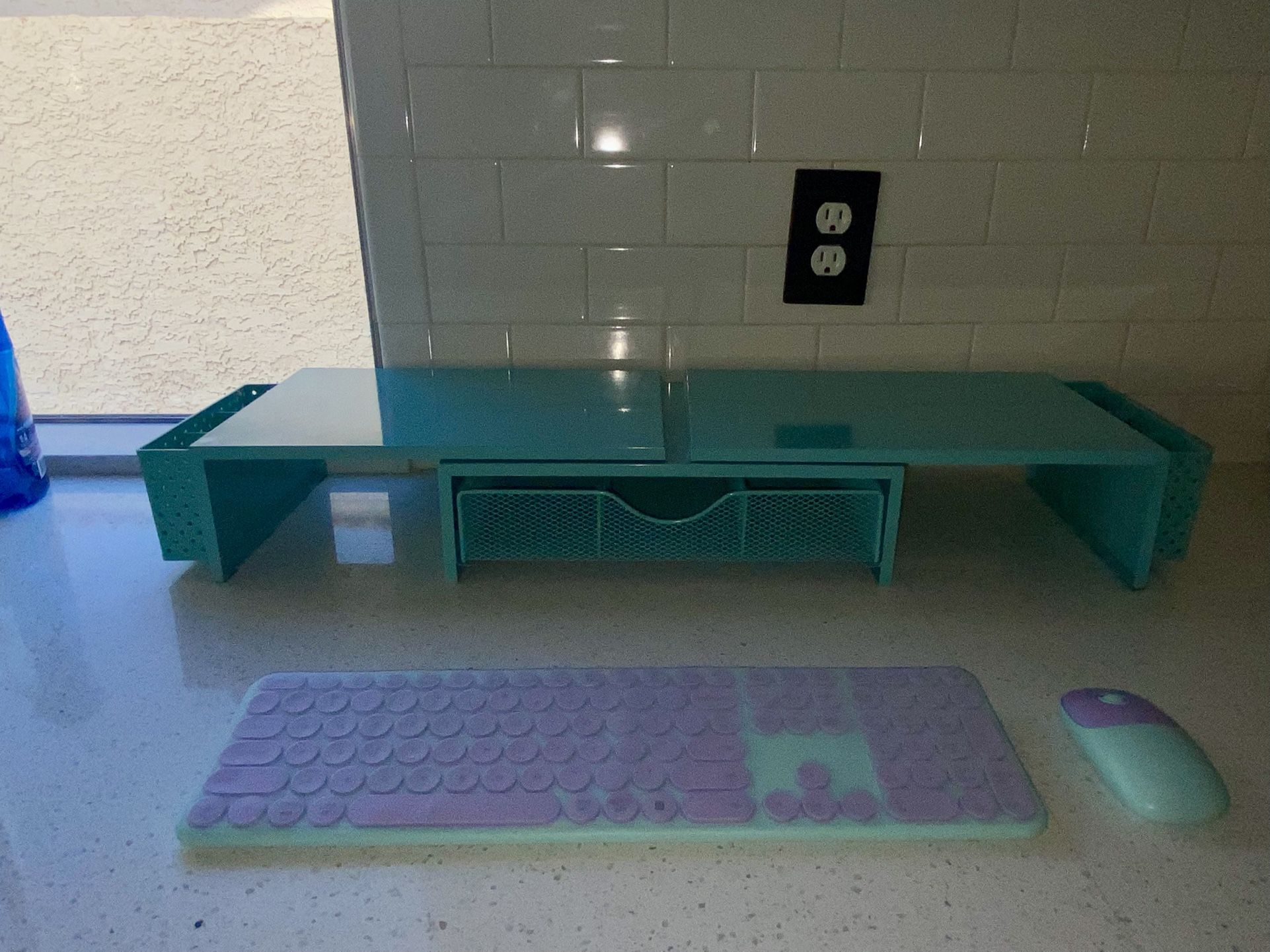 Desk Organizer And Wireless Keyboard And Wireless Mouse