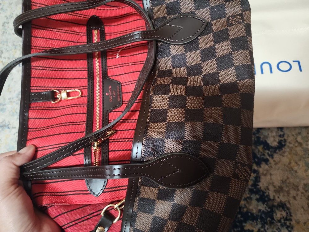 Designer Leather/Canvas Large GM Tote