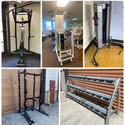 Gym Fitness Functional Trainer Dumbbell Olympic Weight Plate Bar Barbell Bench Rack Power Squat Leg Curl Extension Chest Rower Treadmill