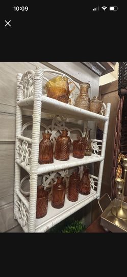 Vintage Rattan Shelf