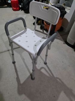 Adjustable Shower Chair with Back and Arms