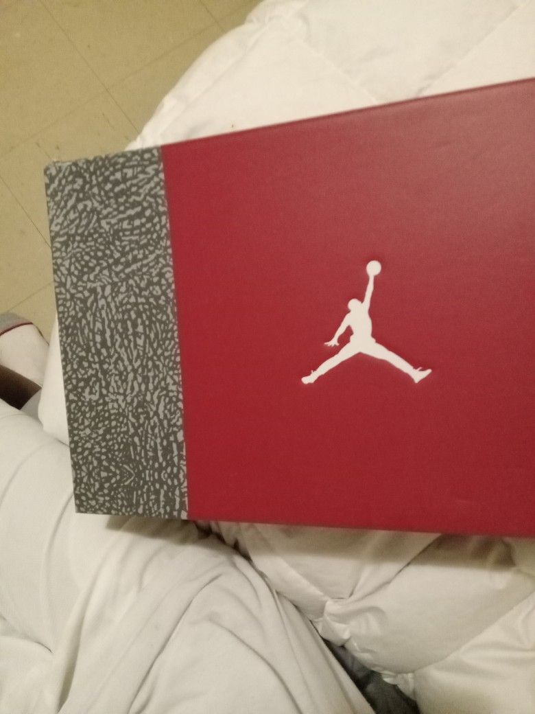 Jordan 3 Cardinal Red, Size 13, Red And Gold. 